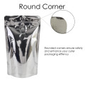 100g Silver Shiny With Valve Stand Up Pouch/Bag with Zip Lock [SP9] (100 per pack)