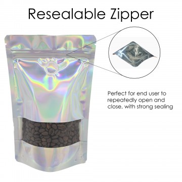 70g Window Holographic With Valve Stand Up Pouch/Bag with Zip Lock [SP2]