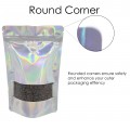 250g Window Holographic With Valve Stand Up Pouch/Bag with Zip Lock [SP4]