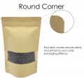 100g Window Kraft Paper With Valve Stand Up Pouch/Bag with Zip Lock [SP9]