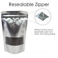1kg Window Silver Matt With Valve Stand Up Pouch/Bag with Zip Lock [SP6]