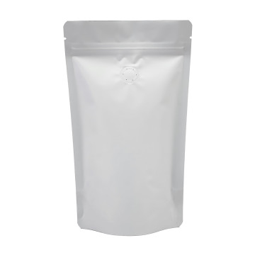 2kg White Matt With Valve Stand Up Pouch/Bag with Zip Lock [SP10] (100 per pack)