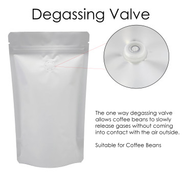 150g White Matt With Valve Stand Up Pouch/Bag with Zip Lock [SP3] (100 per pack)