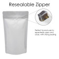 2kg White Matt With Valve Stand Up Pouch/Bag with Zip Lock [SP10] (100 per pack)