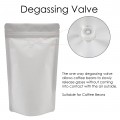 250g White Paper With Valve Stand Up Pouch/Bag with Zip Lock [SP4]