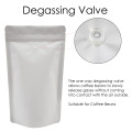 500g White Paper With Valve Stand Up Pouch/Bag with Zip Lock [SP5] (100 per pack)