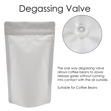 70g White Paper With Valve Stand Up Pouch/Bag with Zip Lock [SP2]