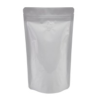 500g White Shiny With Valve Stand Up Pouch/Bag with Zip Lock [SP5]