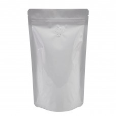 70g White Shiny With Valve Stand Up Pouch/Bag with Zip Lock [SP2]
