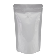 70g White Shiny With Valve Stand Up Pouch/Bag with Zip Lock [SP2] (100 per pack)