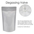 750g White Shiny With Valve Stand Up Pouch/Bag with Zip Lock [SP11] (100 per pack)