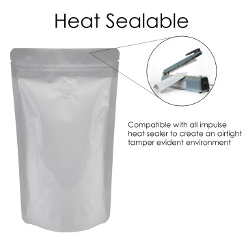 5kg White Shiny With Valve Stand Up Pouch/Bag with Zip Lock [SP8] (100 per pack)