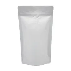 250g White Matt With Valve Stand Up Pouch/Bag with Zip Lock [SP4] (100 per pack)