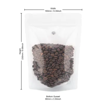 250g Recyclable Clear / White Shiny With Valve Stand Up Pouch/Bag With Zip Lock [SP4] (100 per pack)