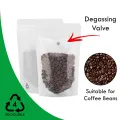 250g Recyclable Clear / White Shiny With Valve Stand Up Pouch/Bag With Zip Lock [SP4] (100 per pack)