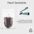 250g Recyclable Clear / White Shiny With Valve Stand Up Pouch/Bag With Zip Lock [SP4] (100 per pack)