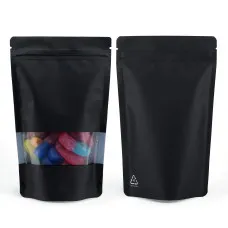 40g Recyclable Window Black Matt Stand Up Pouch/Bag with Zip Lock 40g [SP1] (100 per pack)