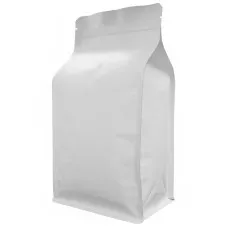 250g White Matt Flat Bottom Bag with Zip Lock [FB4] (100 per pack)
